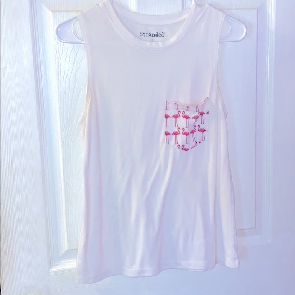 White Flamingo Pocket Tank